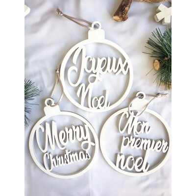 Boules de Noel "neige"