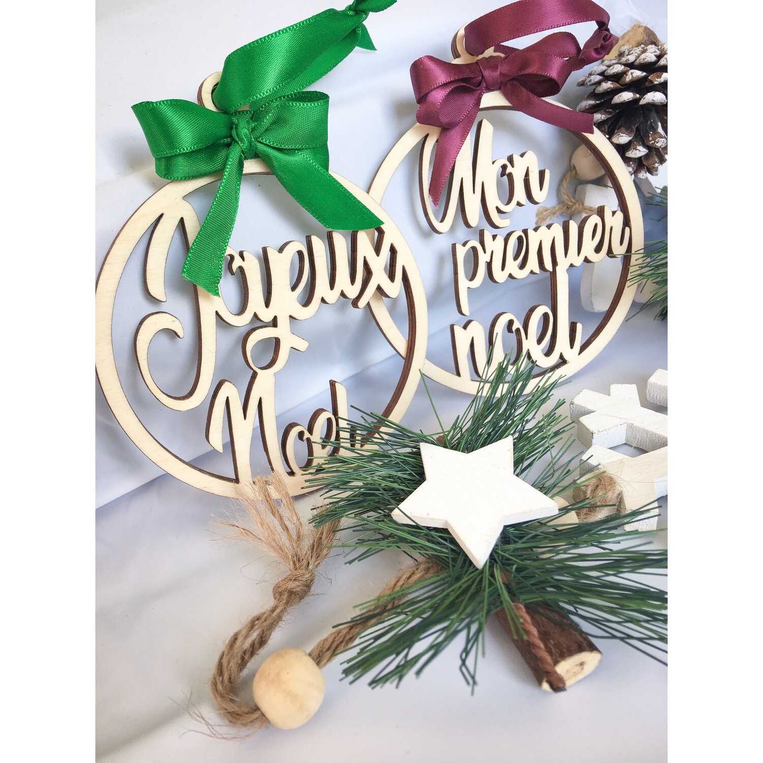 Boules de Noel "petits noeuds"