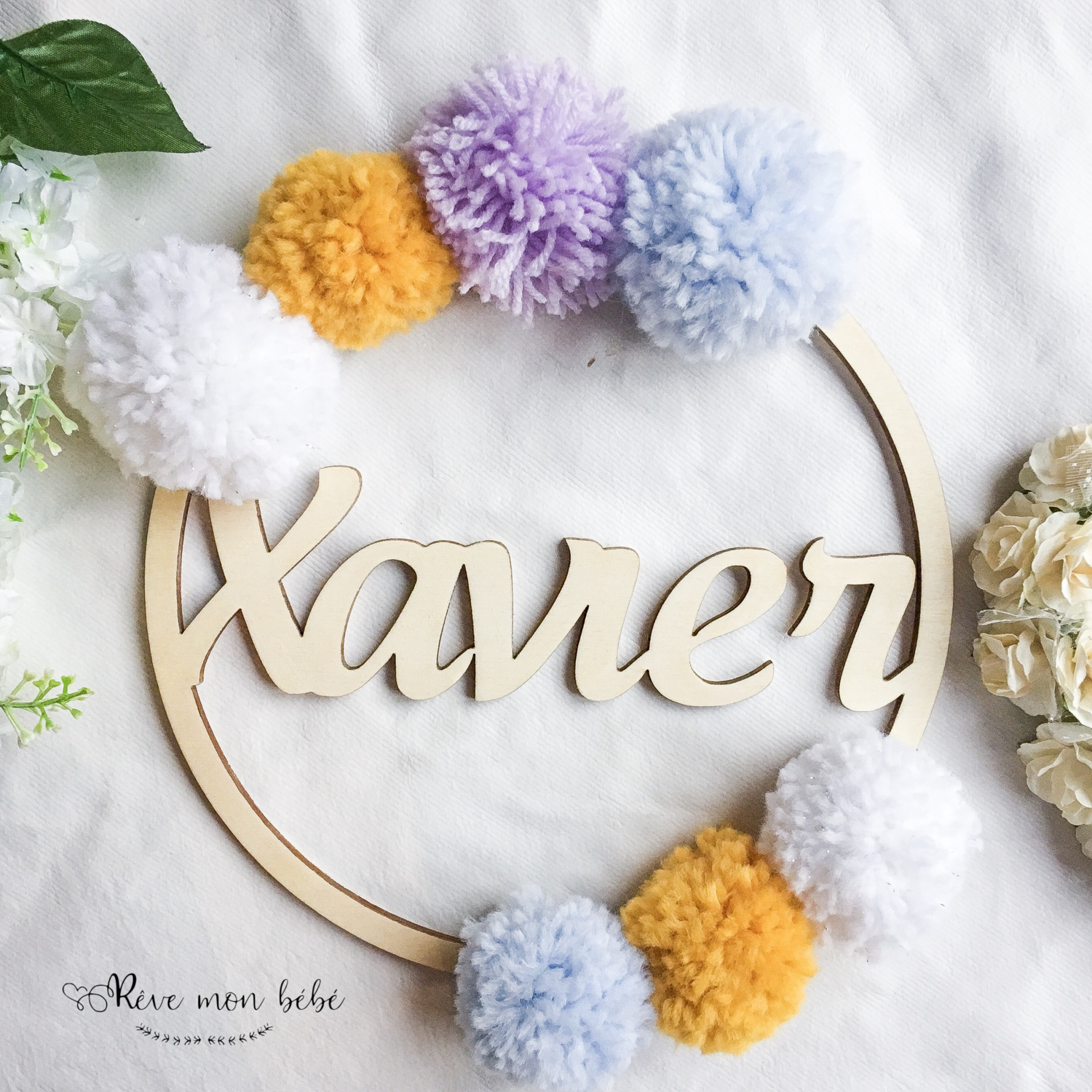Couronne pompons "Xavier"