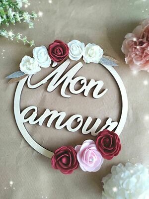 Couronne fleurie "Mon amour" Couronne fleurie "Mon amour"