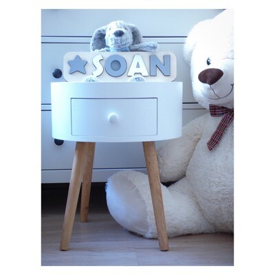Puzzle prénom- Gris moyen/Blanc Puzzle prénom- Gris moyen/Blanc