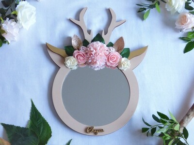 Miroir "Biche enchantée"