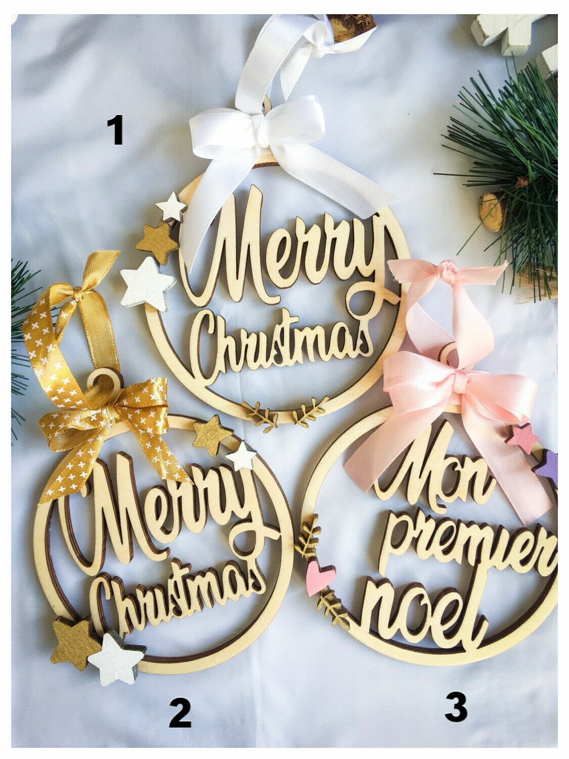Boules de Noel "étoiles & co" Boules de Noel "étoiles & co"