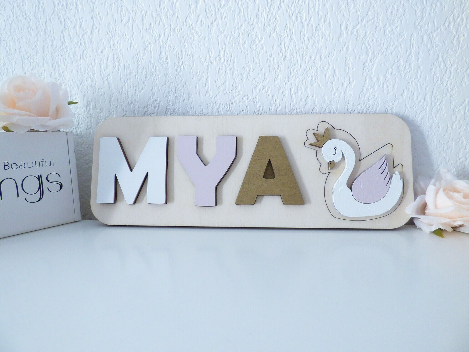 Puzzle prénom modèle "Cygne" Puzzle prénom modèle "Cygne"