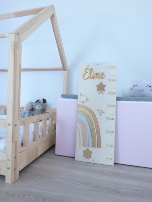 Toise personnalisée "Arc-en-ciel"- Modèle Eline