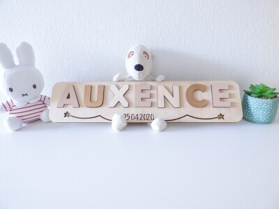 Puzzles prénoms date de naissance (symboles standards ou animaux)