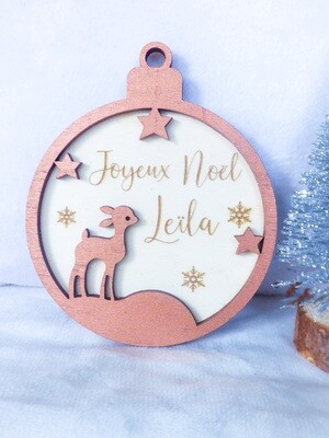 Boules de Noël Collection Renne et petit faon