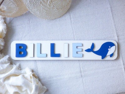 Puzzle prénom modèle "Baleine"