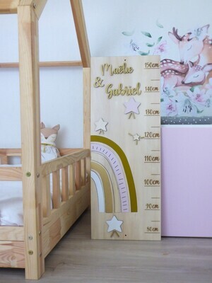 Toise personnalisée "Arc-en-ciel"- Modèle Maëlie
