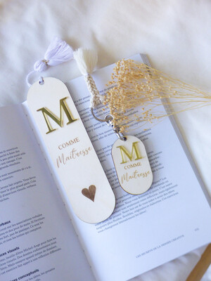 Duo porte-clés et marque page-Plexi miroir