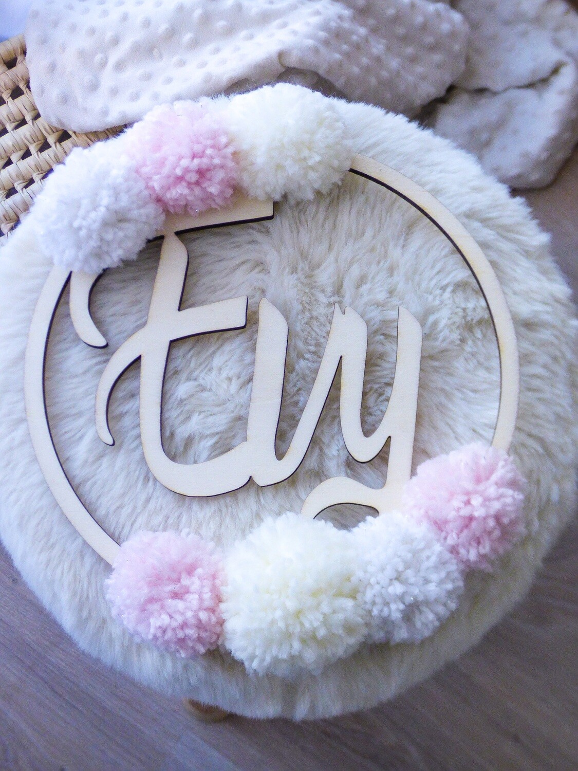 Couronne  pompons "Evy"