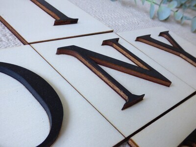 Scrabble mural-Support bois naturel