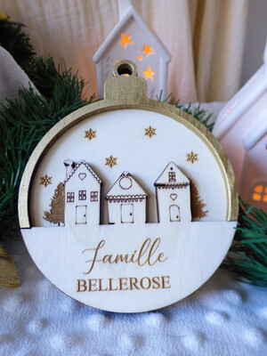 Boule de Noël « Joli village » Boule de Noël « Joli village »