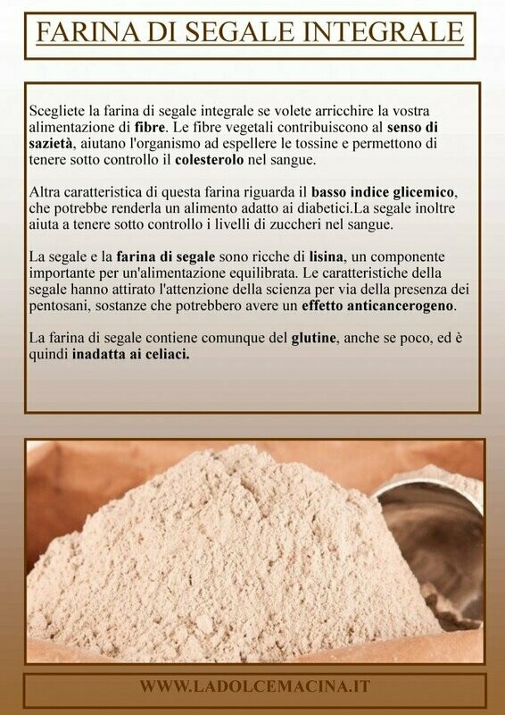 FARINA INTEGRALE DI SEGALE X 5 KG