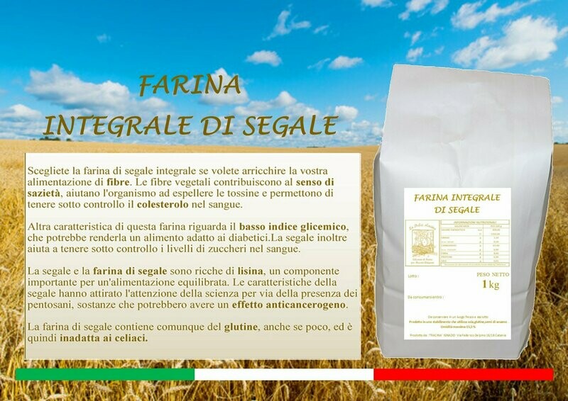 Farina integrale di segale x 1 kg