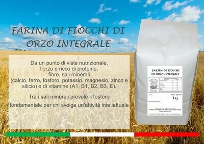 Farina di fiocchi di orzo integrale x 1 kg