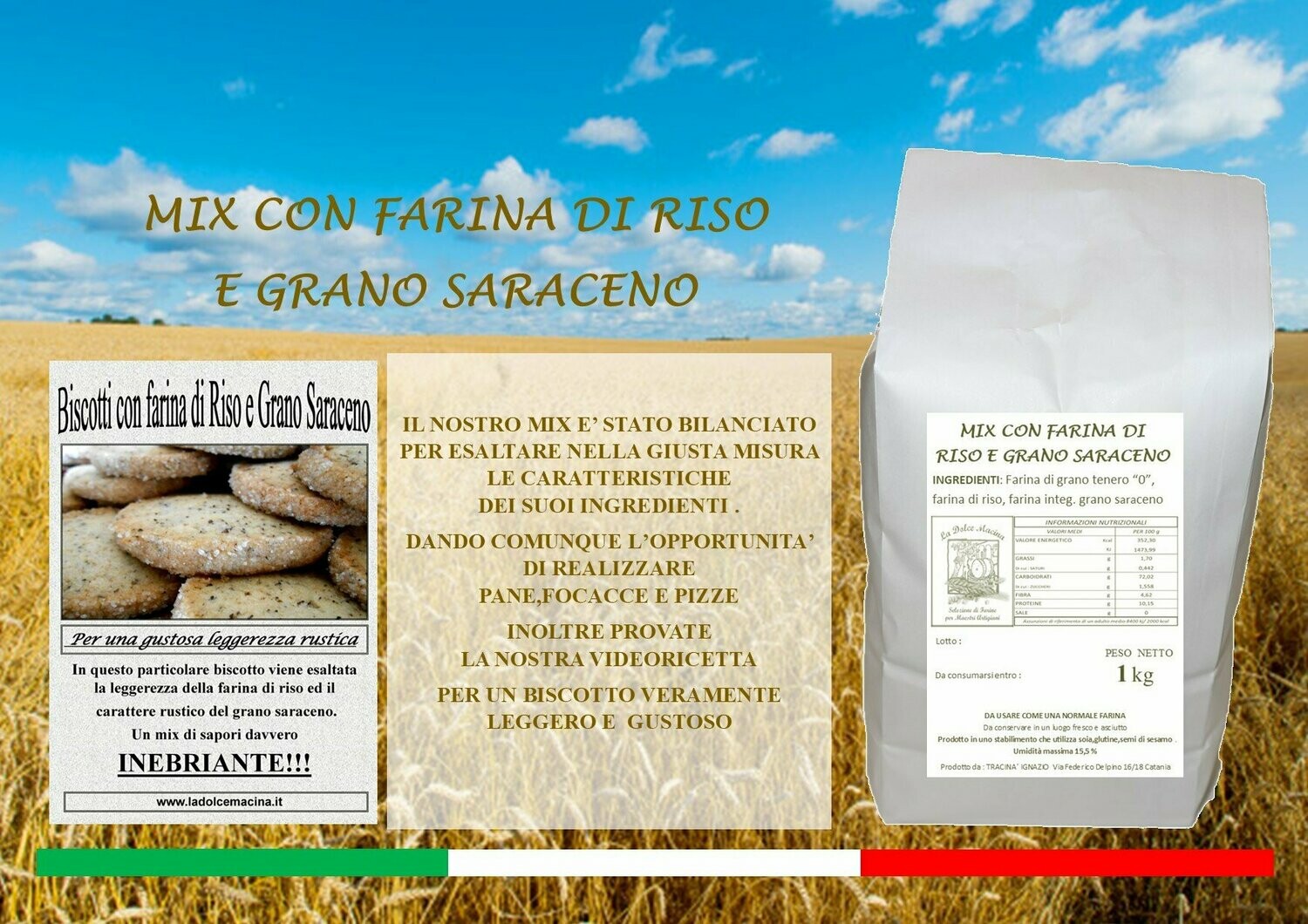 Mix con farina di riso e grano saraceno x 1 kg