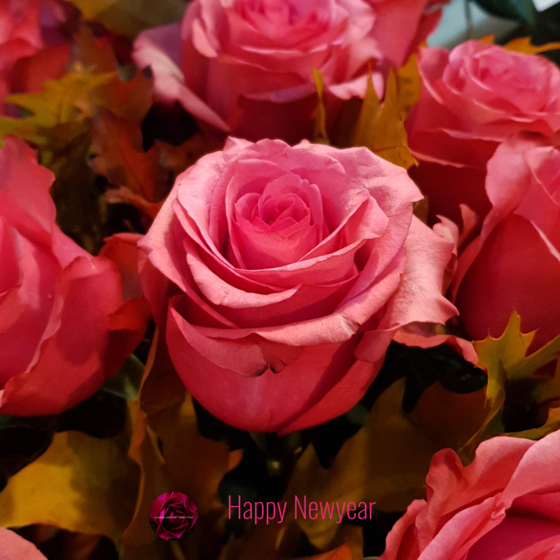 Digitale Newyear Cards Roses & Quote