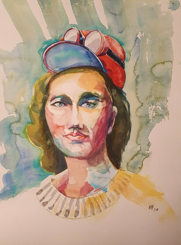 Hubert Havránek: The captain´s buddy Aquarell: 30 x 40 cm inkl. Passepartout 40 x 50 cm