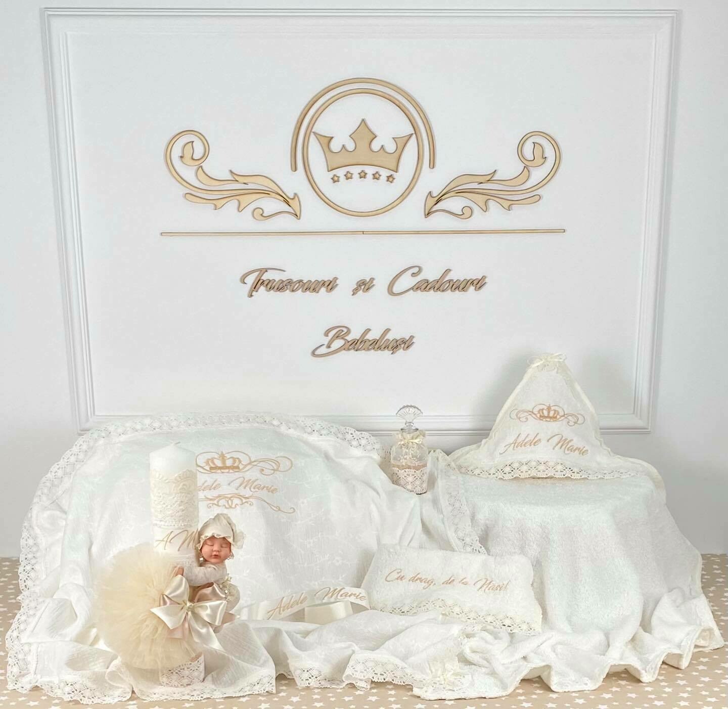 Trusou Botez Regal Ivory new - Set Biserica Personalizat