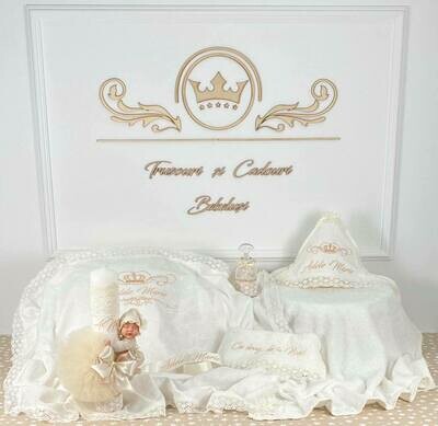 Trusou Botez Regal Ivory new - Set Biserica Personalizat