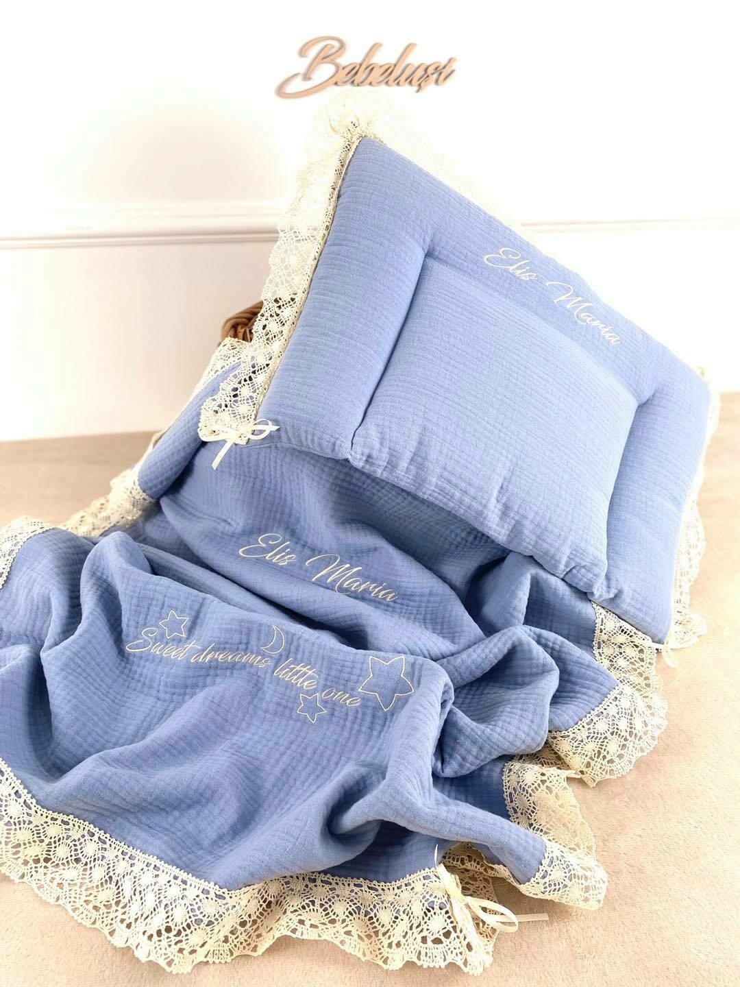 Set Cadou Botez Muselina Baby Boy