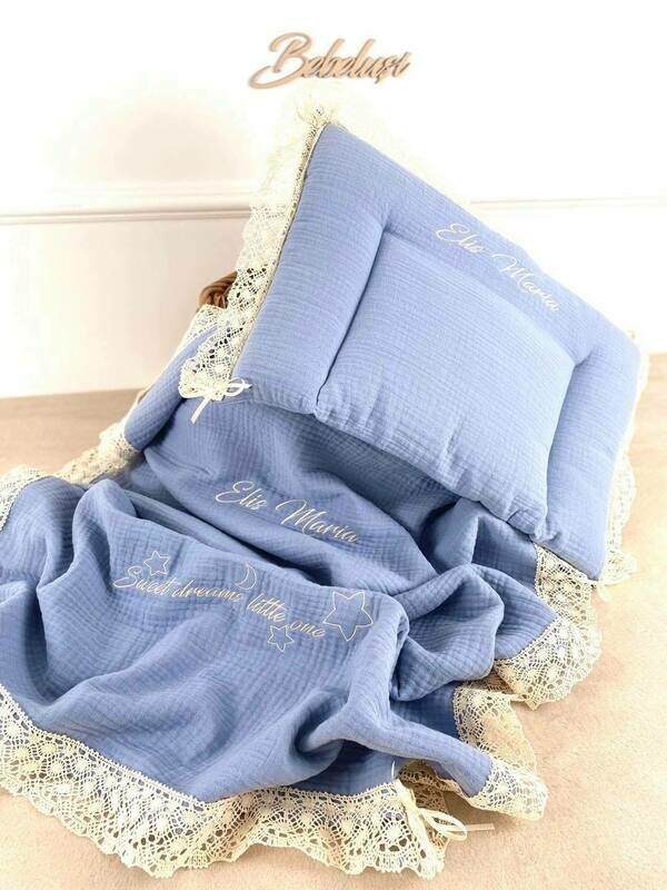 Set Cadou Botez Muselina Baby Boy