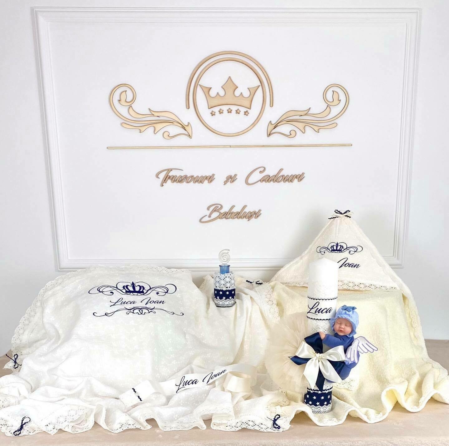 Trusou Botez Personalizat My Prince - Set Biserica Premium