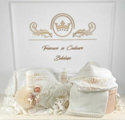 Trusou Botez Personalizat Doll Dress - Set Biserica Premium