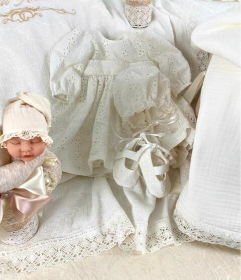 Trusou Botez Personalizat Doll Dress - Set Biserica Premium