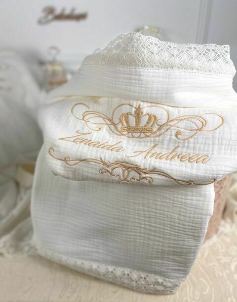 Trusou Botez Personalizat Doll Dress - Set Biserica Premium