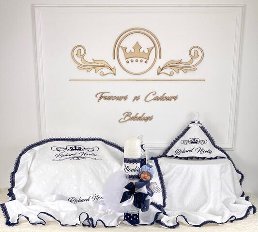 Trusou Botez Personalizat Men in Red - Set Biserica