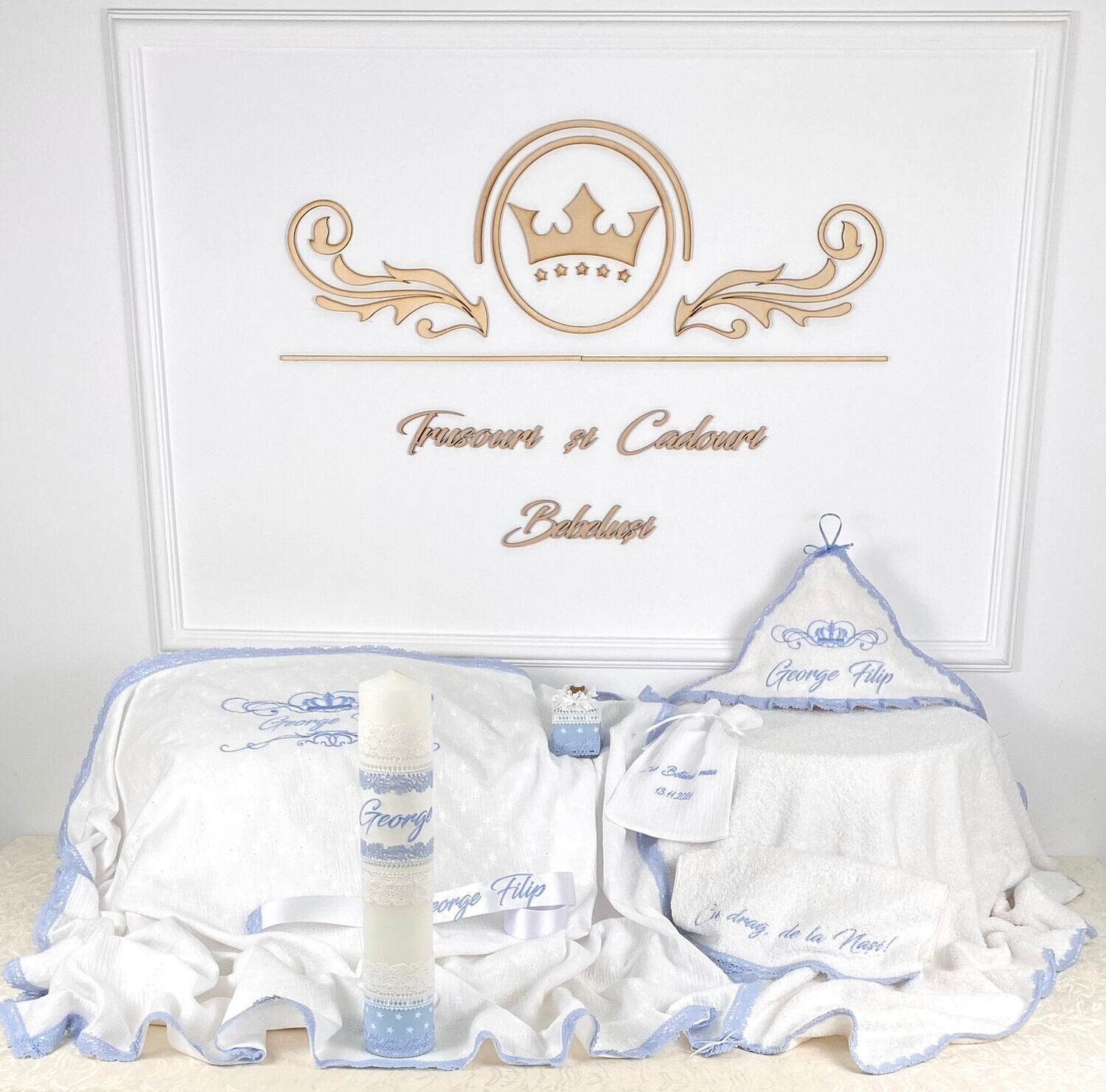 Trusou Botez Personalizat Filip - Set Biserica