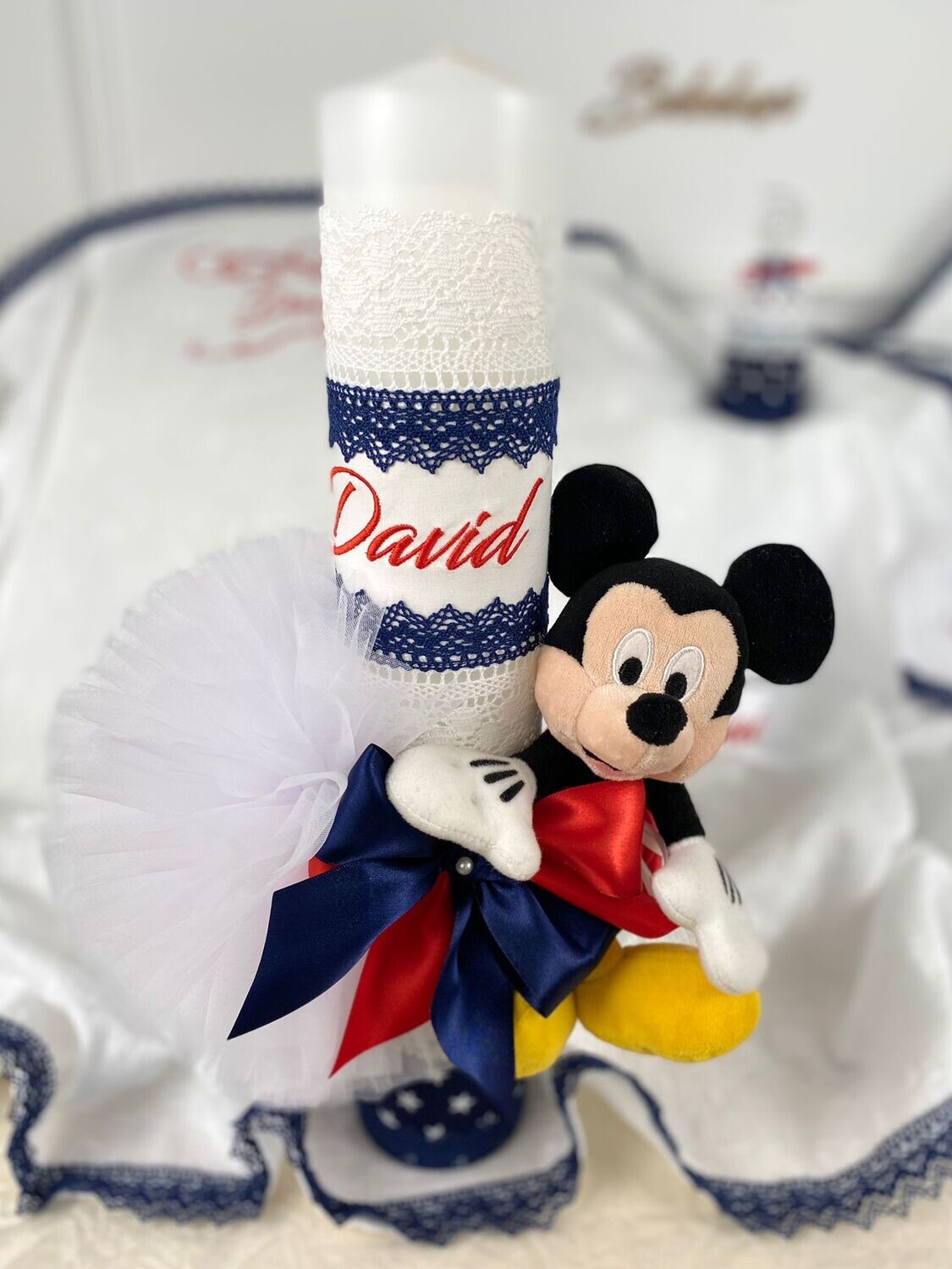 Trusou Botez Personalizat David - Set Biserica Premium