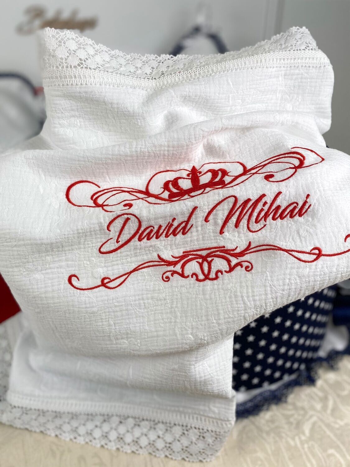 Trusou Botez Personalizat David - Set Biserica Premium