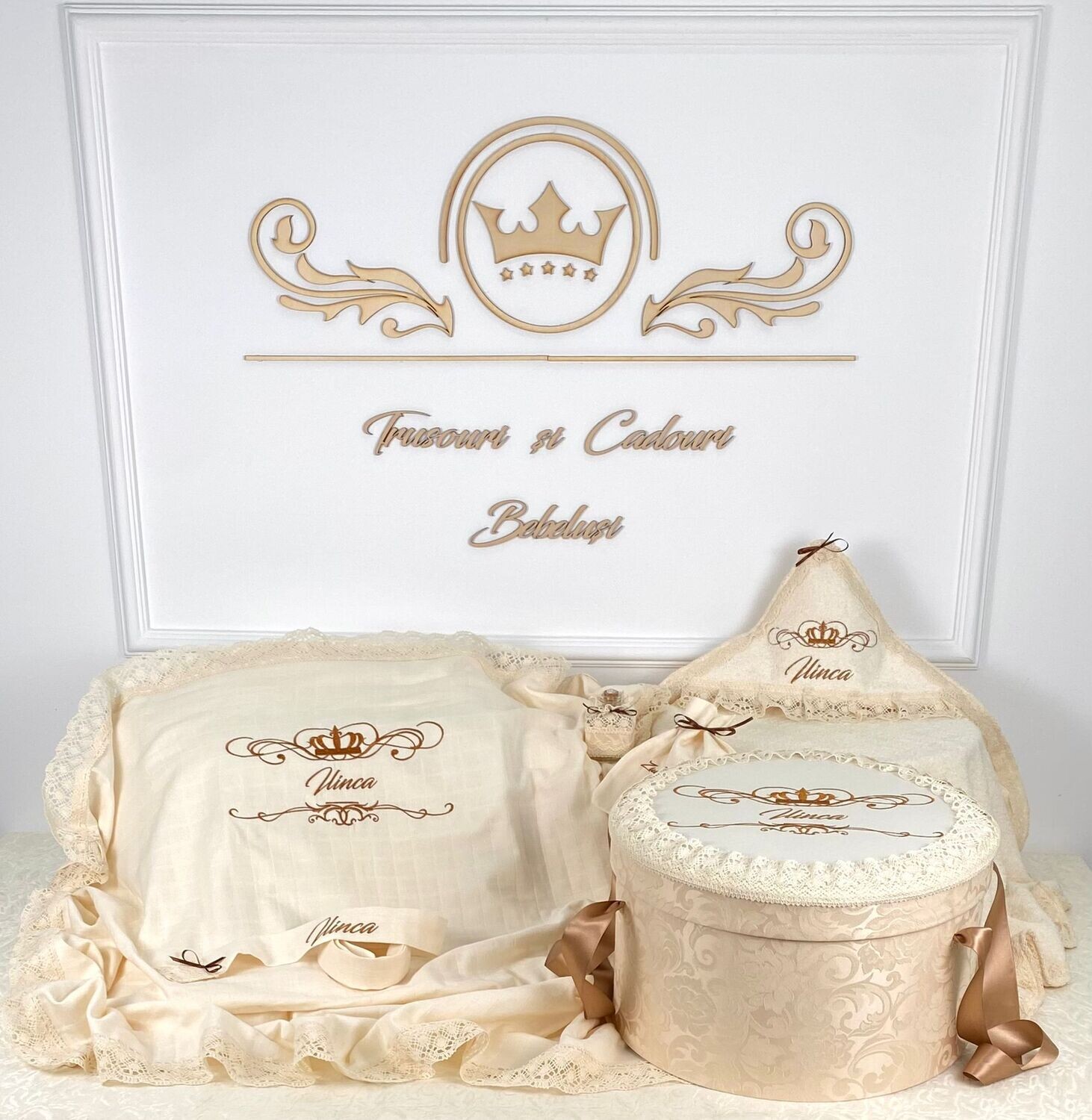 Trusou Botez Personalizat Ilinca - Set Biserica