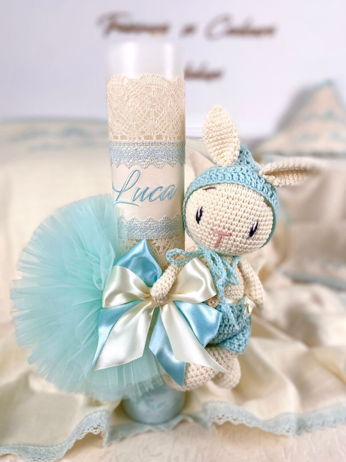 Trusou Botez Personalizat Simplu Luca - Set Biserica