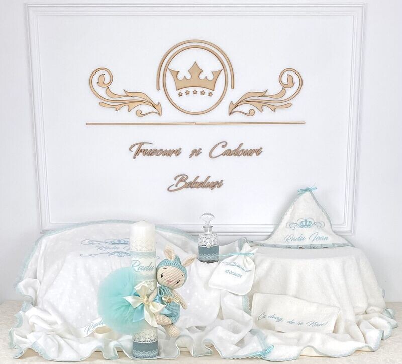 Trusou Botez Personalizat Radu - Set Biserica