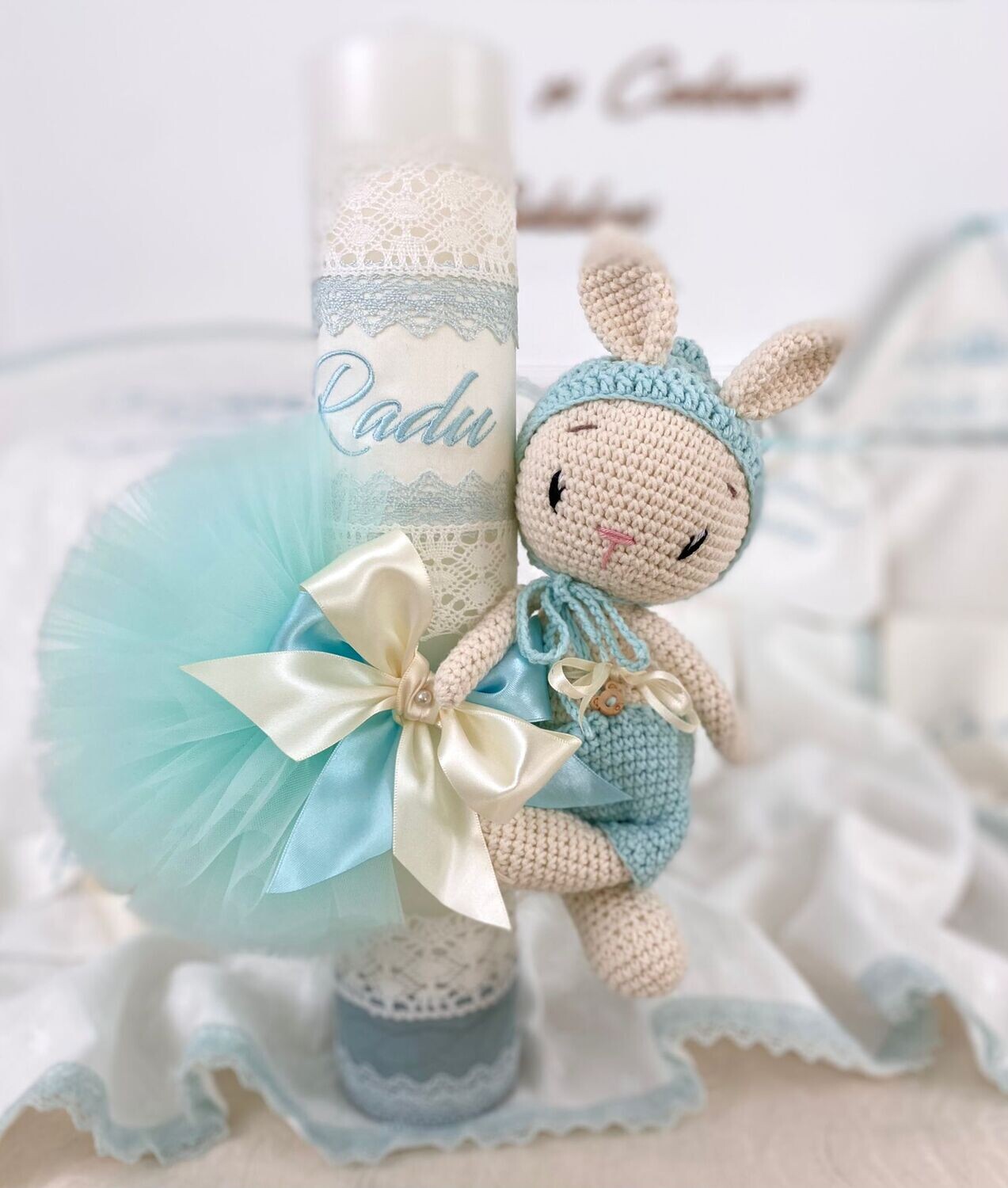 Trusou Botez Personalizat Radu - Set Biserica