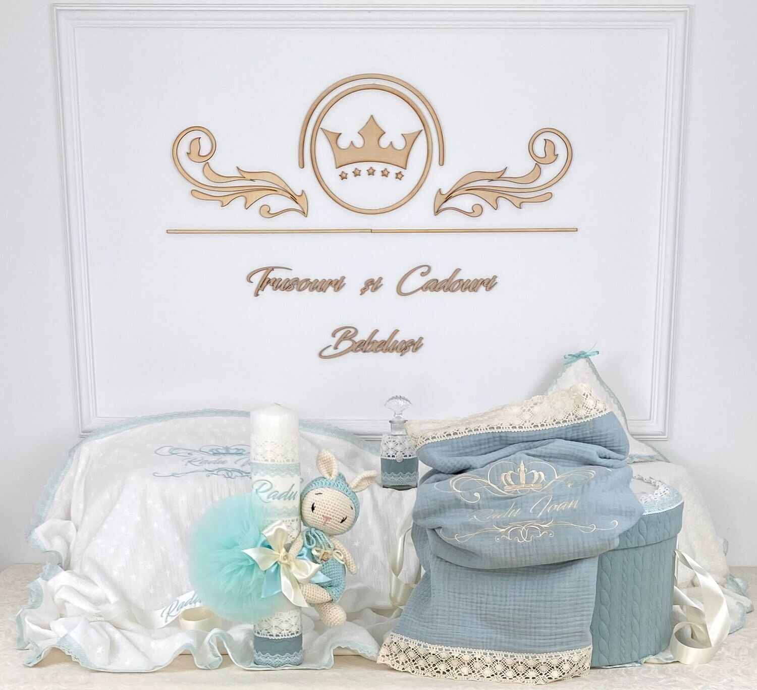 Trusou Botez Personalizat Radu - Set Biserica