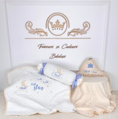 Set Cadou Botez Muselina Matei Ioan