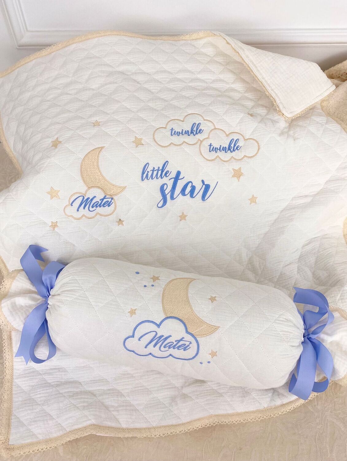 Set Cadou Botez Muselina Matei Ioan