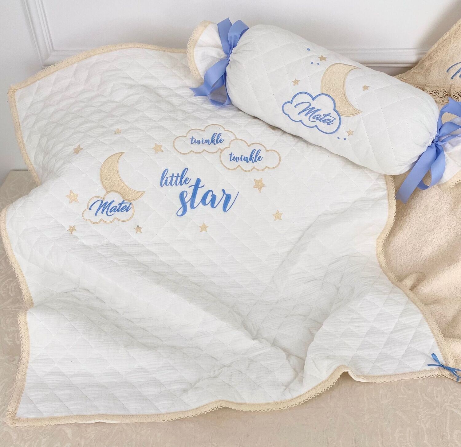 Set Cadou Botez Muselina Matei Ioan