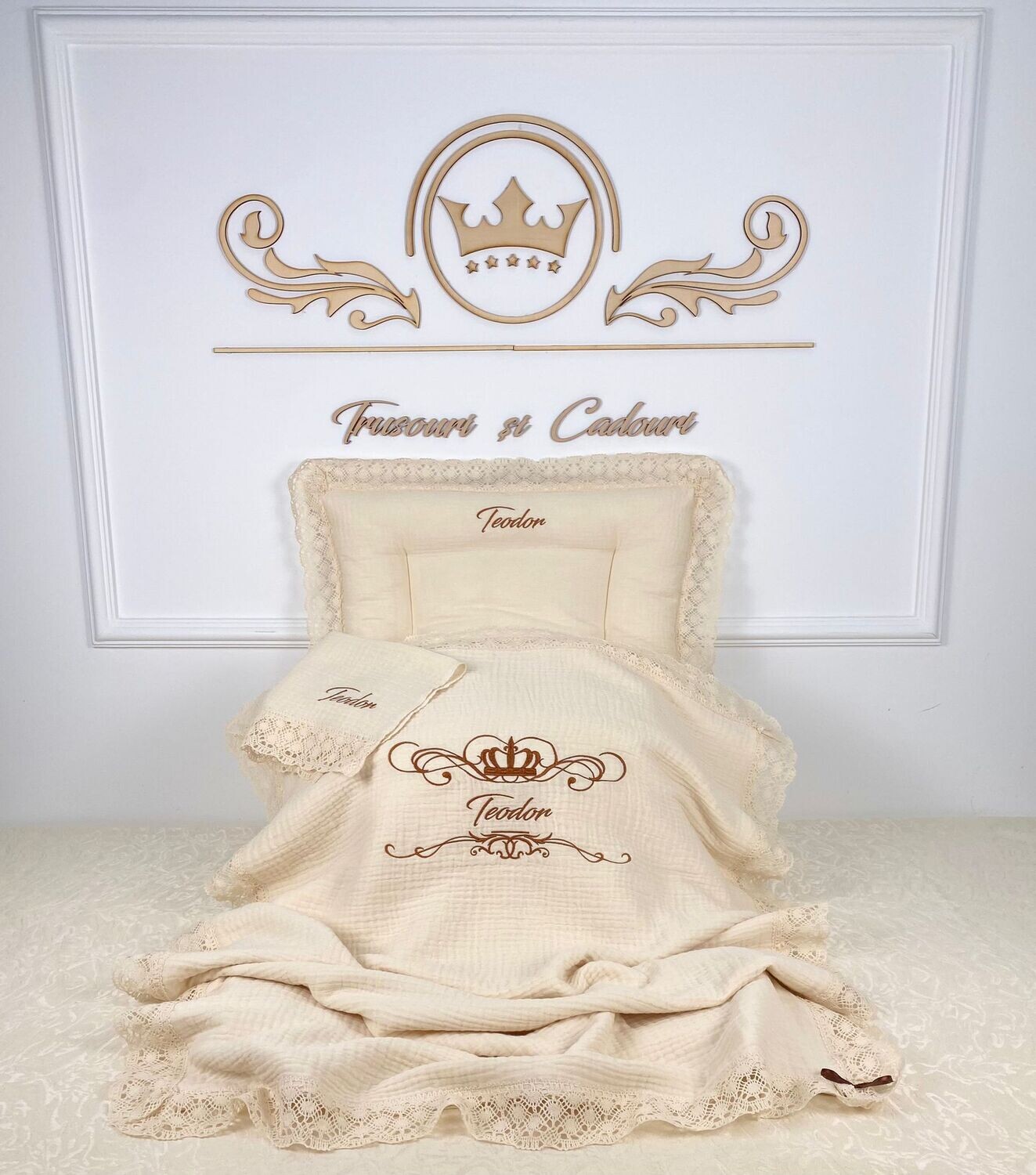 Set Cadou Botez Muselina Teodor