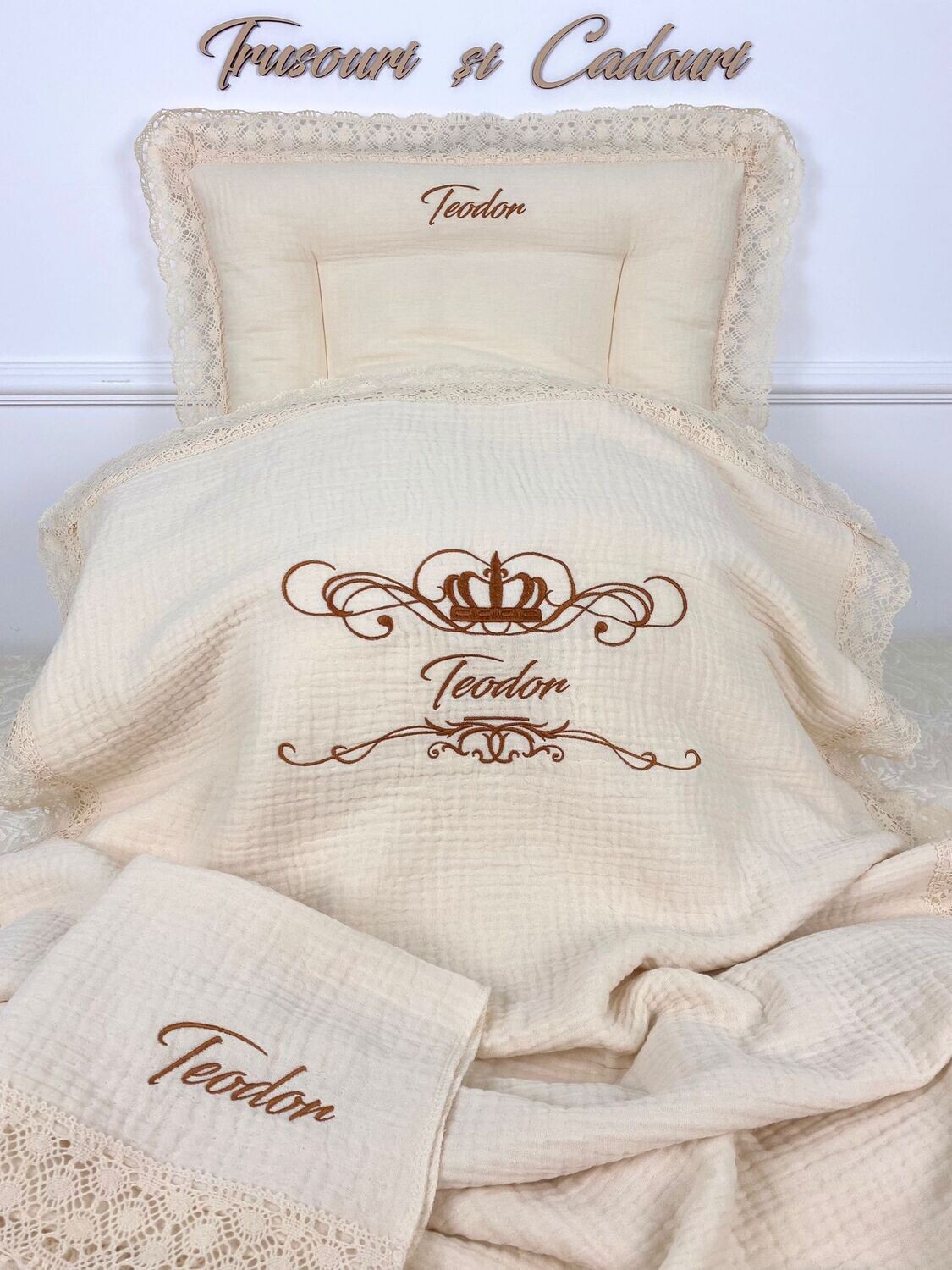 Set Cadou Botez Muselina Teodor