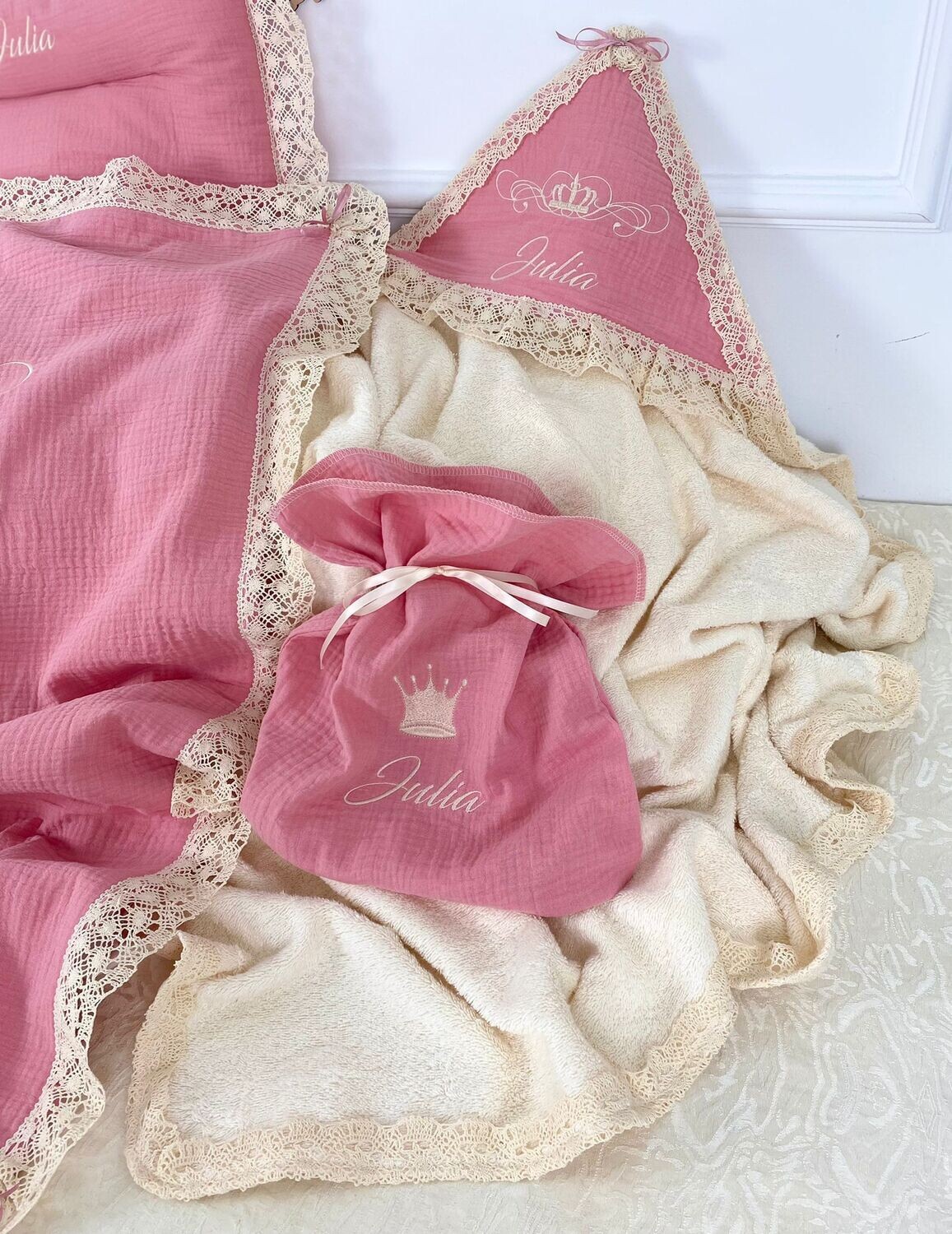 Set Cadou Botez Muselina Julia