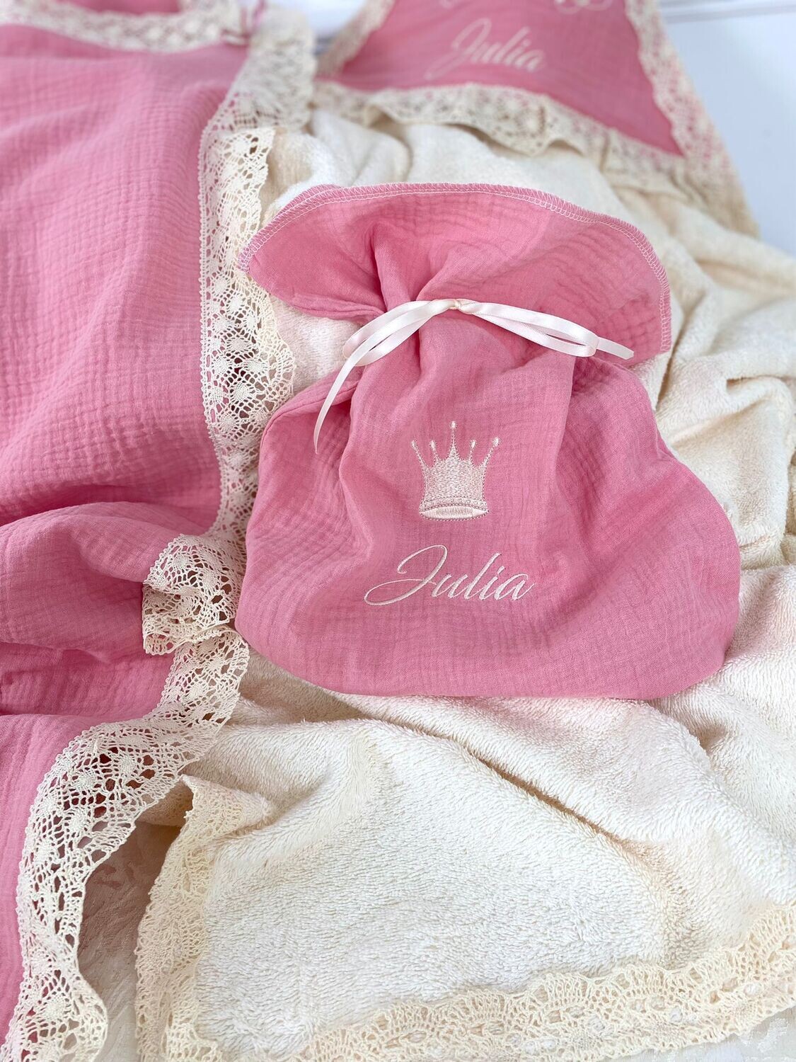 Set Cadou Botez Muselina Julia