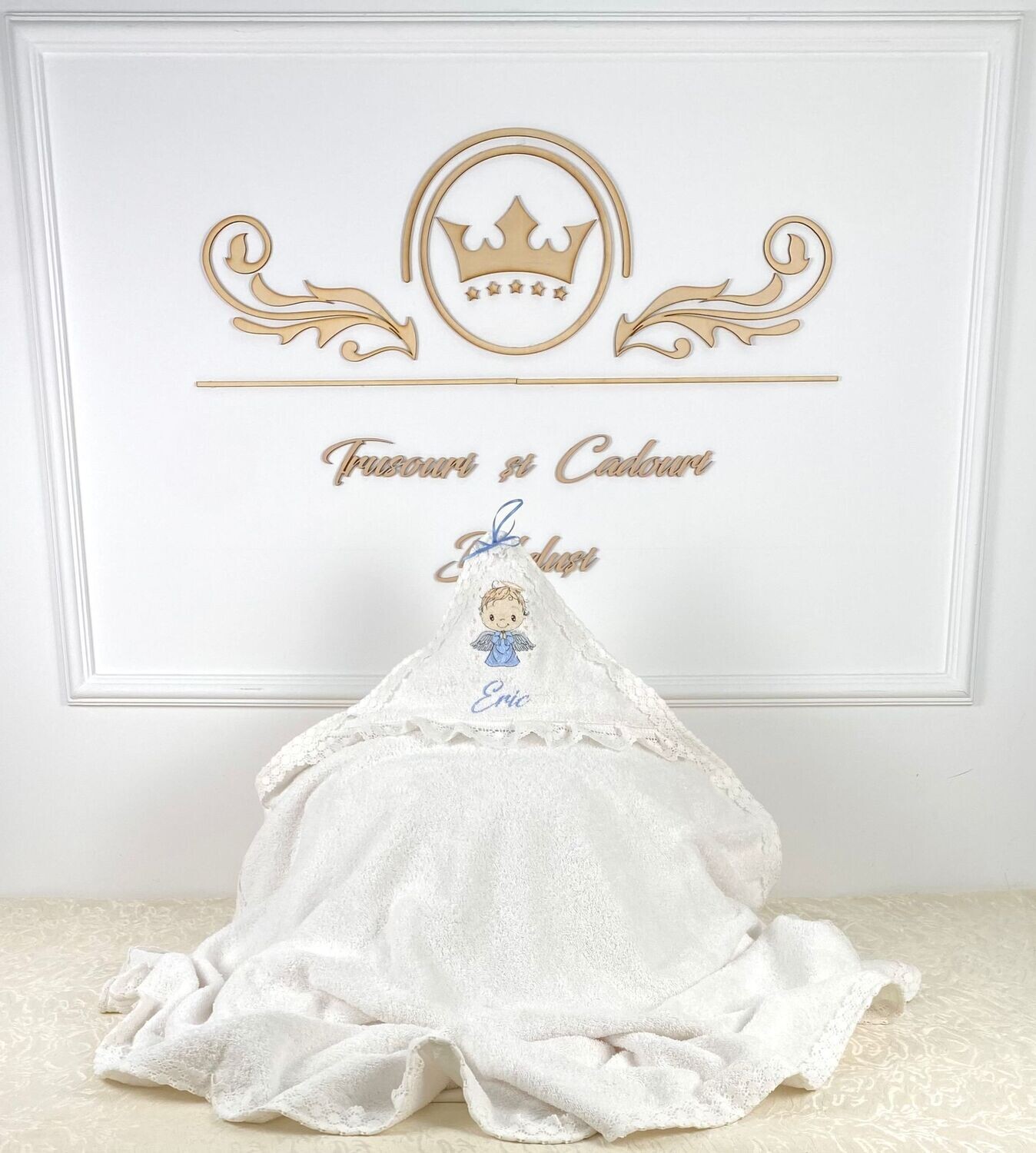 Set Cadou Botez Muselina Ingeras