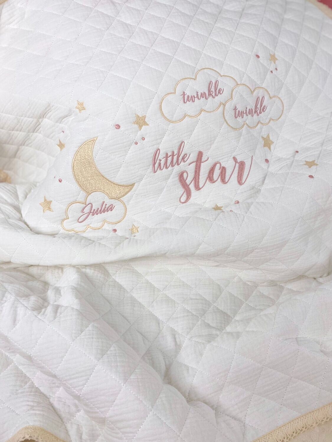 Set Cadou Botez Muselina Baby Star