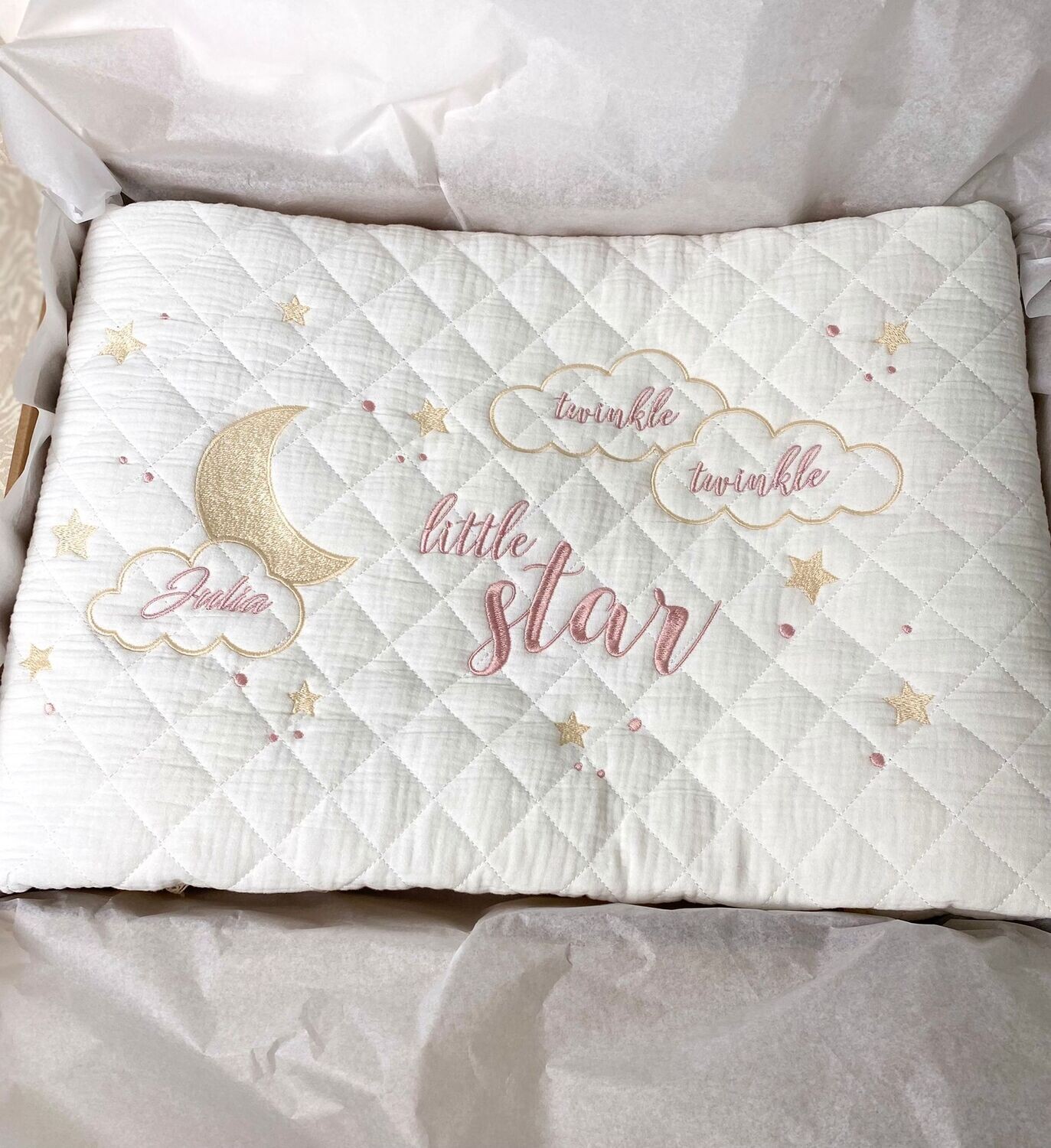 Set Cadou Botez Muselina Baby Star